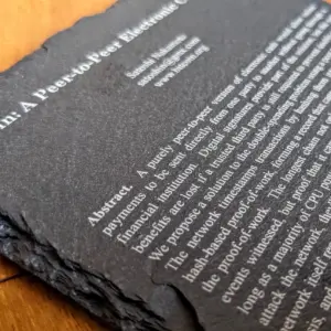 Bitcoin Themed Laser Etched Slate Coasters